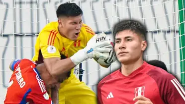 Diego Romero jugando para la Selección Peruana Sub-23.