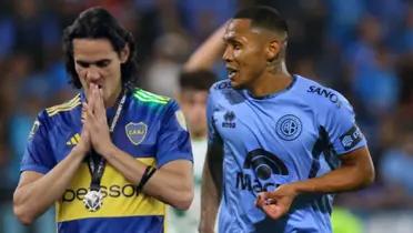 Edinson Cavani y Bryan Reyna en Argentina / Foto: Belgrano