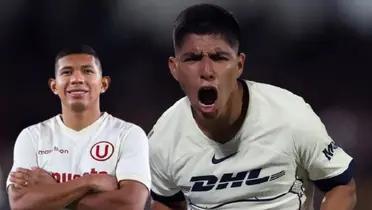 Edison Flores en Universitario de Deportes y Piero Quispe en Pumas UNAM. (Foto: EFE)