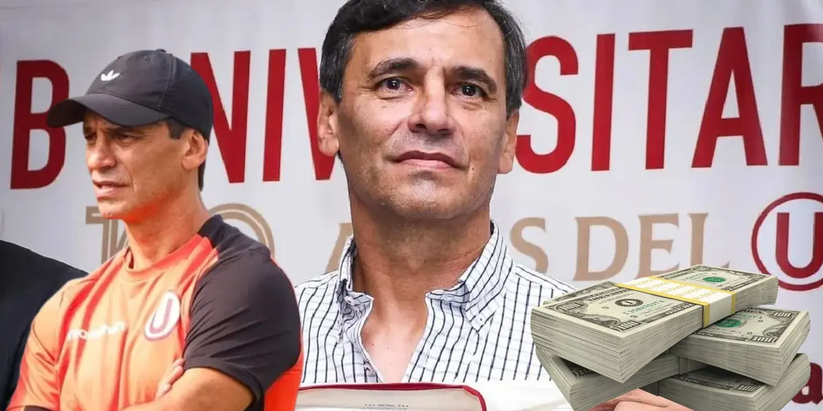 Fabián Bustos como entrenador de Universitario de Deportes / Foto: Universitario