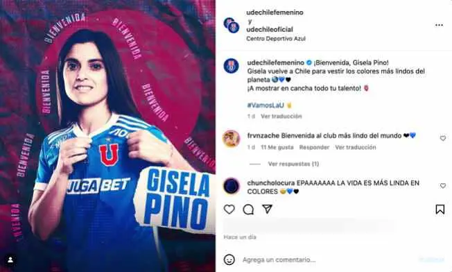 Gisela Pino fue presentada por la U de Chile.