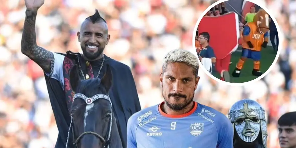 Arturo Vidal en su presentación en Colo Colo y PG9 en la Vallejo / Foto: UCV