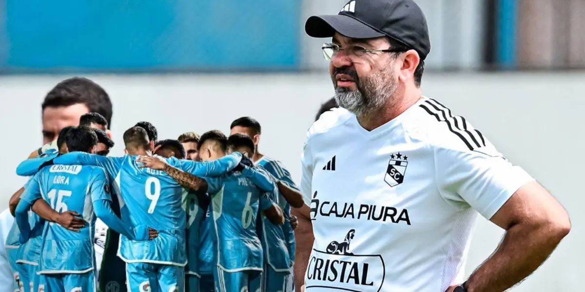 Enderson Moreira dirigiendo a Sporting Cristal / Fuente: Sporting Cristal