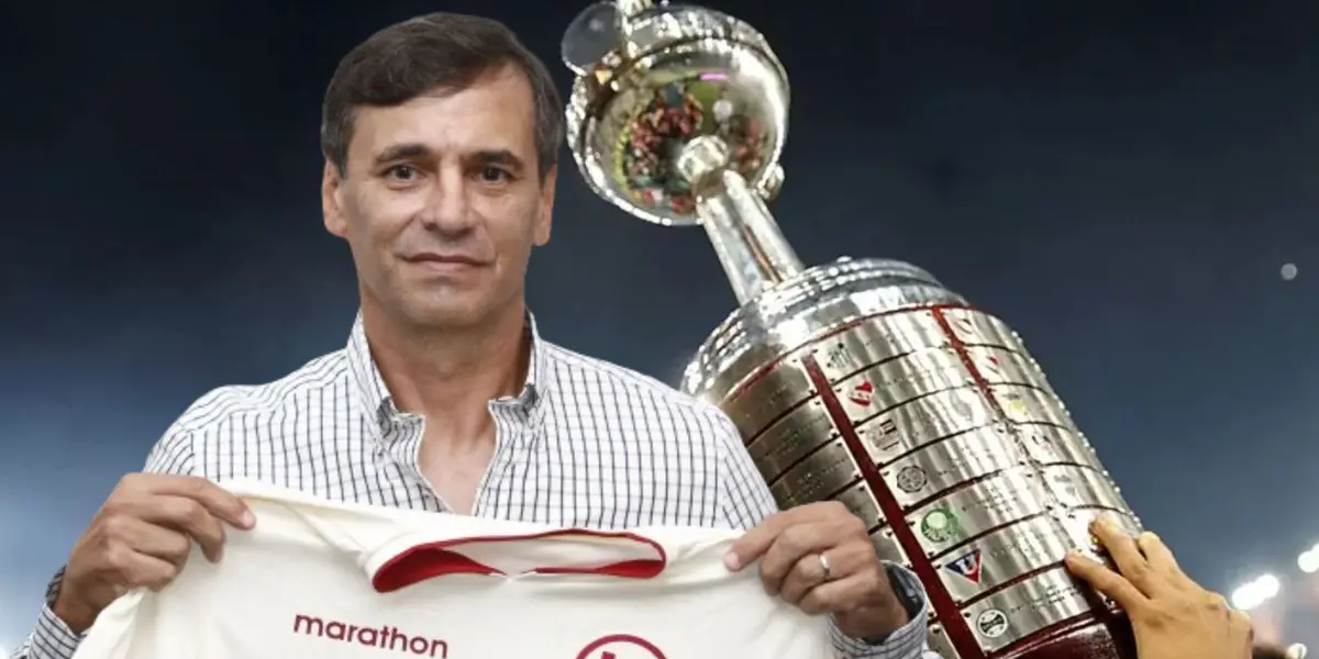 Fabián Bustos como entrenador de Universitario de Deportes / Foto: Universitario