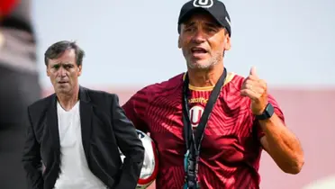 Fabián Bustos como entrenador de Universitario de Deportes. (Foto: Universitario)