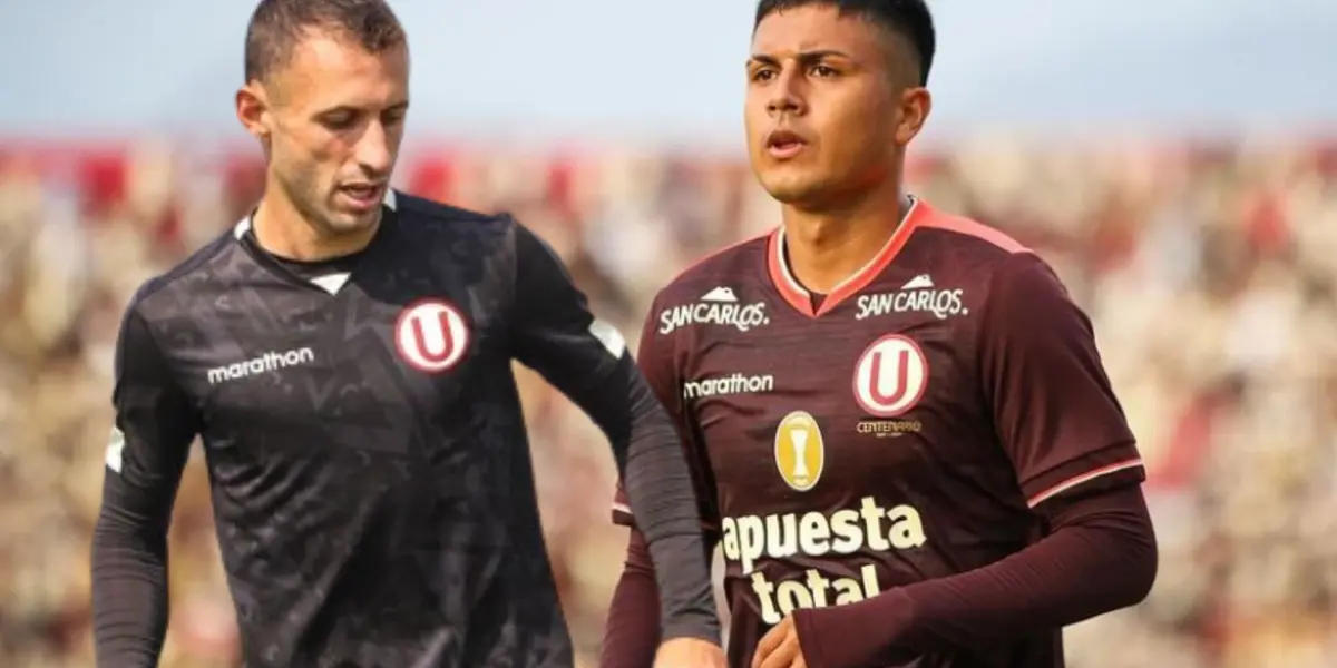 Horacio Calcaterra y Jairo Concha en Universitario de Deportes.