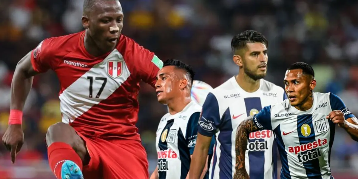 Luis Advíncula en la Selección Peruana, y Cueva, Zambrano y Reyna en Alianza Lima.