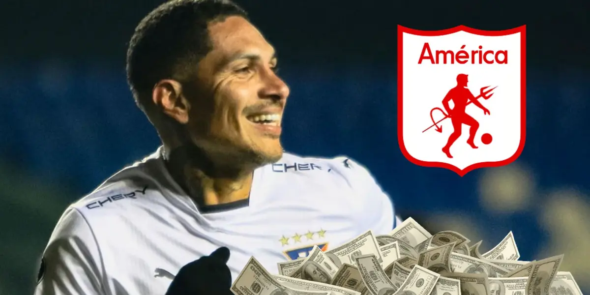 Paolo Guerrero en la mira de América de Cali.