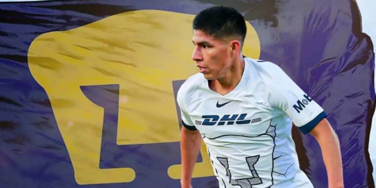 Piero Quispe jugando en Pumas UNAM de la Liga MX / Foto: Pumas UNAM