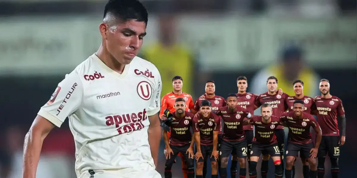 Quispe y el plantel de Universitario.