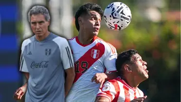 Selección Peruana Sub 23 en el Preolímpico ante Paraguay.