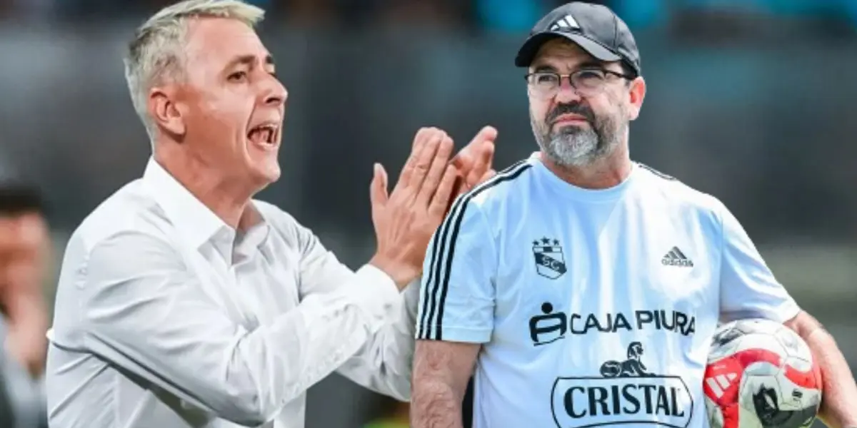 Tiago Nunes y Enderson Moreira como entrenadores de Sporting Cristal / Foto: Sporting Cristal